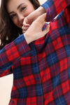 Zivame Checkered Charm Flannel Pyjama Set - High Risk Red — thumbnail 5